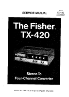 Fisher TX-420 - Service Manual 